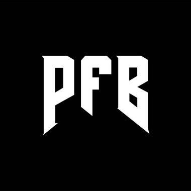 Teknoloji şirketi için PFB mektup logosu tasarımı. PFB logo tasarımı siyah ve beyaz renk kombinasyonu. PFB logosu, PFB vektörü, PFB tasarımı, PFB simgesi, PFB alfabesi. PFB tipografi logosu tasarımı.
