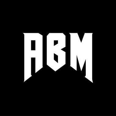 Teknoloji şirketi için ABM mektup logosu tasarımı. ABM logo tasarımı siyah ve beyaz renk kombinasyonu. ABM logosu, ABM vektörü, ABM tasarımı, ABM simgesi, ABM alfabesi. ABM tipografi logosu tasarımı.