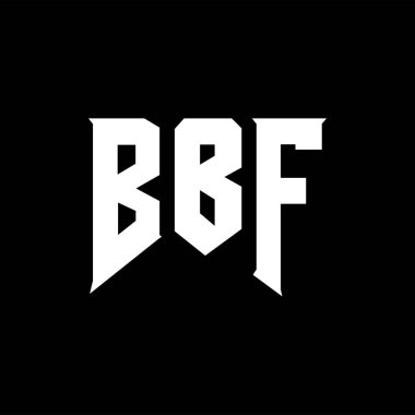 Teknoloji şirketi için BBF mektup logosu tasarımı. BBF logo tasarımı siyah ve beyaz renk kombinasyonu. BBF logosu, BBF vektörü, BBF tasarımı, BBF simgesi, BBF alfabesi. BBF tipografi logosu tasarımı.