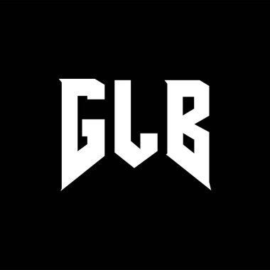 Teknoloji şirketi için GLB harf logosu tasarımı. GLB logo tasarımı siyah ve beyaz renk kombinasyonu. GLB logosu, GLB vektörü, GLB tasarımı, GLB simgesi, GLB alfabesi. GLB tipografi logosu tasarımı.