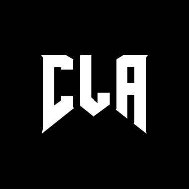 Teknoloji şirketi için CLA mektup logosu tasarımı. CLA logo tasarımı siyah-beyaz renk kombinasyonu. CLA logosu, CLA vektörü, CLA tasarımı, CLA simgesi, CLA alfabesi. CLA tipografi logosu tasarımı.
