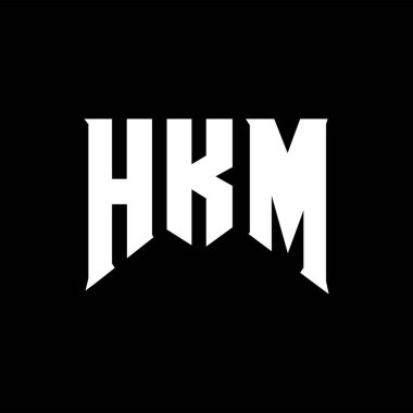 Teknoloji şirketi için HKM mektup logosu tasarımı. HKM logo tasarımı siyah ve beyaz renk kombinasyonu. HKM logosu, HKM vektörü, HKM tasarımı, HKM simgesi, HKM alfabesi. HKM tipografi logosu tasarımı.