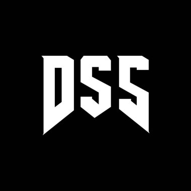 Teknoloji şirketi için DSS mektup logosu tasarımı. DSS logo tasarımı siyah ve beyaz renk kombinasyonu. DSS logosu, DSS vektörü, DSS tasarımı, DSS simgesi, DSS alfabesi. DSS tipografi logosu tasarımı.