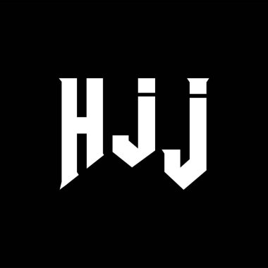 Teknoloji şirketi için HJJ mektup logosu tasarımı. HJJ logo tasarımı siyah ve beyaz renk kombinasyonu. HJJ logosu, HJJ vektörü, HJJ tasarımı, HJJ simgesi, HJJ alfabesi. HJJ tipografi logosu tasarımı.