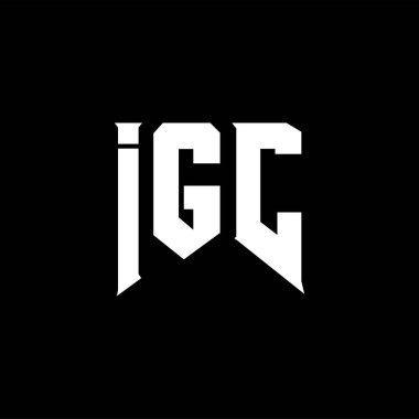 Teknoloji şirketi için IGC mektup logosu tasarımı. IGC logo tasarımı siyah ve beyaz renk kombinasyonu. IGC logosu, IGC vektörü, IGC tasarımı, IGC simgesi, IGC alfabesi. IGC tipografi logosu tasarımı.