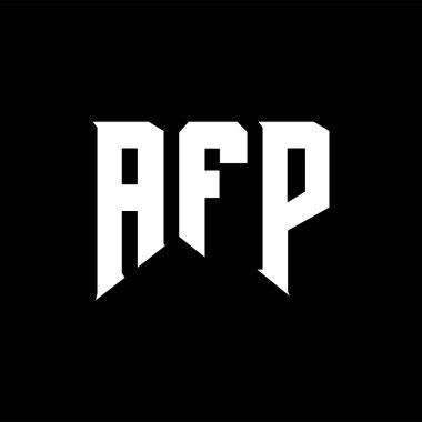 AFP 'nin teknoloji şirketi için logo tasarımı. AFP logosu siyah-beyaz renk kombinasyonu tasarladı. AFP logosu, AFP vektörü, AFP tasarımı, AFP ikonu, AFP alfabesi. AFP tipografi logosu tasarımı.