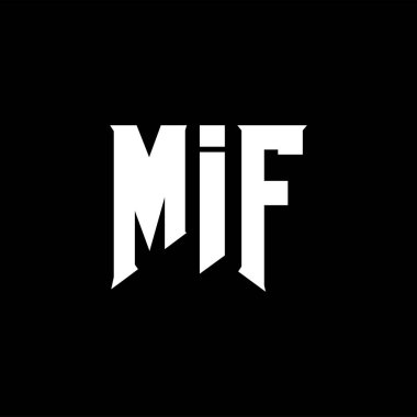 Teknoloji şirketi için MIF mektup logosu tasarımı. MIF logosu siyah-beyaz renk kombinasyonu tasarladı. MIF logosu, MIF vektörü, MIF tasarımı, MIF simgesi, MIF alfabesi. MIF tipografi logosu tasarımı.