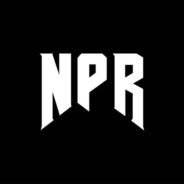Teknoloji şirketi için NPR mektup logosu tasarımı. NPR logo tasarımı siyah-beyaz renk kombinasyonu. NPR logosu, NPR vektörü, NPR tasarımı, NPR simgesi, NPR alfabesi. NPR tipografi logosu tasarımı.