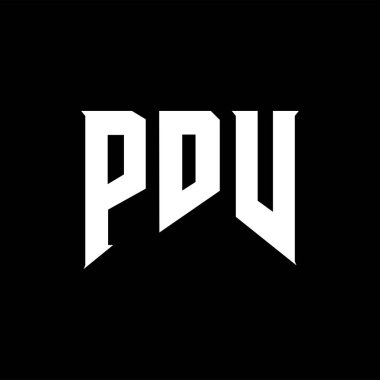Teknoloji şirketi için PDV harf logosu tasarımı. PDV logo tasarımı siyah ve beyaz renk kombinasyonu. PDV logosu, PDV vektörü, PDV tasarımı, PDV simgesi, PDV alfabesi. PDV tipografi logosu tasarımı.