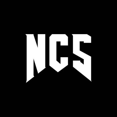 Teknoloji şirketi için NCS mektup logosu tasarımı. NCS logosu siyah-beyaz renk kombinasyonu tasarladı. NCS logosu, NCS vektörü, NCS dizaynı, NCS simgesi, NCS alfabesi. NCS tipografi logosu tasarımı.