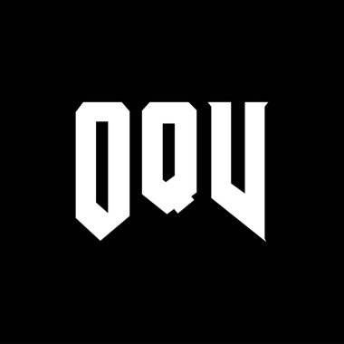 Teknoloji şirketi için OQV harf logosu tasarımı. OQV logo tasarımı siyah ve beyaz renk kombinasyonu. OQV logosu, OQV vektörü, OQV tasarımı, OQV simgesi, OQV alfabesi. OQV tipografi logosu tasarımı.