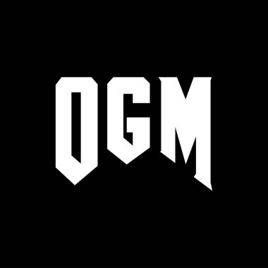 Teknoloji şirketi için OGM mektup logosu tasarımı. OGM logo tasarımı siyah ve beyaz renk kombinasyonu. OGM logosu, OGM vektörü, OGM tasarımı, OGM simgesi, OGM alfabesi. OGM tipografi logosu tasarımı.