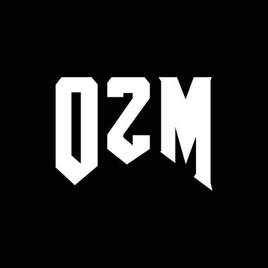 Teknoloji şirketi için OZM mektup logosu tasarımı. OZM logosu siyah-beyaz renk kombinasyonu tasarladı. OZM logosu, OZM vektörü, OZM tasarımı, OZM simgesi, OZM alfabesi. OZM tipografi logosu tasarımı.