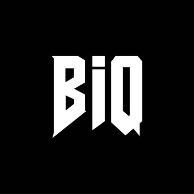 Teknoloji şirketi için BIQ mektup logosu tasarımı. BIQ logo tasarımı siyah ve beyaz renk kombinasyonu. BIQ logosu, BIQ vektörü, BIQ dizaynı, BIQ simgesi, BIQ alfabesi. BIQ tipografi logo tasarımı.