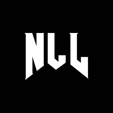 Teknoloji şirketi için NLL harf logosu tasarımı. NLL logo tasarımı siyah ve beyaz renk kombinasyonu. NLL logosu, NLL vektörü, NLL tasarımı, NLL simgesi, NLL alfabesi. NLL tipografi logosu tasarımı.