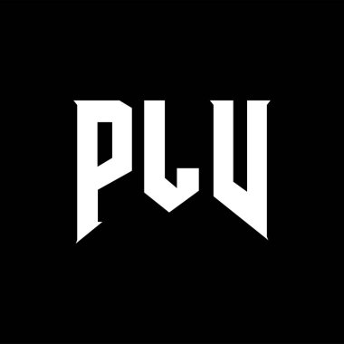 Teknoloji şirketi için PLV harf logosu tasarımı. PLV logo tasarımı siyah ve beyaz renk kombinasyonu. PLV logosu, PLV vektörü, PLV tasarımı, PLV simgesi, PLV alfabesi. PLV tipografi logosu tasarımı.