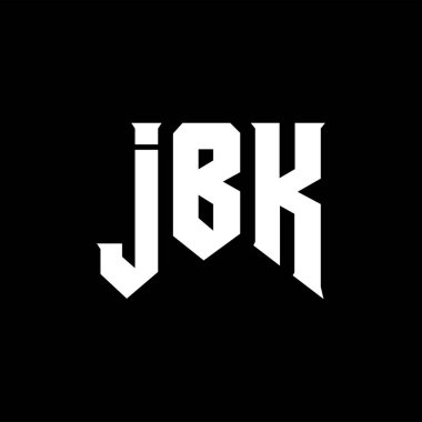 Teknoloji şirketi için JBK mektup logosu tasarımı. JBK logo tasarımı siyah ve beyaz renk kombinasyonu. JBK logosu, JBK vektörü, JBK tasarımı, JBK simgesi, JBK alfabesi. JBK tipografi logosu tasarımı.