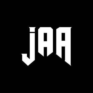 Teknoloji şirketi için JAA mektup logosu tasarımı. JAA logo tasarımı siyah ve beyaz renk kombinasyonu. JAA logosu, JAA vektörü, JAA tasarımı, JAA simgesi, JAA alfabesi. JAA tipografi logosu tasarımı.