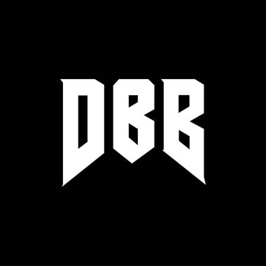 Teknoloji şirketi için DBB harf logosu tasarımı. DBB logo tasarımı siyah ve beyaz renk kombinasyonu. DBB logosu, DBB vektörü, DBB tasarımı, DBB simgesi, DBB alfabesi. DBB tipografi logosu tasarımı.
