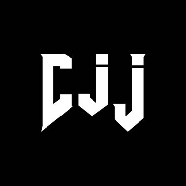 Teknoloji şirketi için CJJ mektup logosu tasarımı. CJJ logo tasarımı siyah ve beyaz renk kombinasyonu. CJJ logosu, CJJ vektörü, CJJ tasarımı, CJJ simgesi, CJJ alfabesi. CJJ tipografi logosu tasarımı.