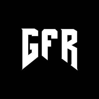Teknoloji şirketi için GFR harf logosu tasarımı. GFR logo tasarımı siyah ve beyaz renk kombinasyonu. GFR logosu, GFR vektörü, GFR tasarımı, GFR simgesi, GFR alfabesi. GFR tipografi logosu tasarımı.