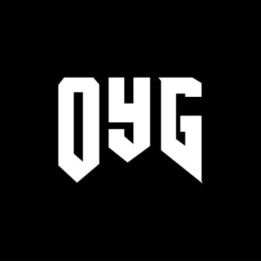 Teknoloji şirketi için OYG harf logosu tasarımı. OYG logo tasarımı siyah ve beyaz renk kombinasyonu. OYG logosu, OYG vektörü, OYG tasarımı, OYG simgesi, OYG alfabesi. OYG tipografi logosu tasarımı.