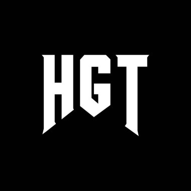 Teknoloji şirketi için HGT harf logosu tasarımı. HGT logo tasarımı siyah ve beyaz renk kombinasyonu. HGT logosu, HGT vektörü, HGT tasarımı, HGT simgesi, HGT alfabesi. HGT tipografi logosu tasarımı.