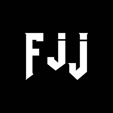 Teknoloji şirketi için FJJ mektup logosu tasarımı. FJJ logo tasarımı siyah ve beyaz renk kombinasyonu. FJJ logosu, FJJ vektörü, FJJ tasarımı, FJJ simgesi, FJJ alfabesi. FJJ tipografi logosu tasarımı.