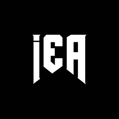 Teknoloji şirketi için IEA mektup logosu tasarımı. IEA logo tasarımı siyah ve beyaz renk kombinasyonu. IEA logosu, IEA vektörü, IEA tasarımı, IEA simgesi, IEA alfabesi. IEA tipografi logosu tasarımı.