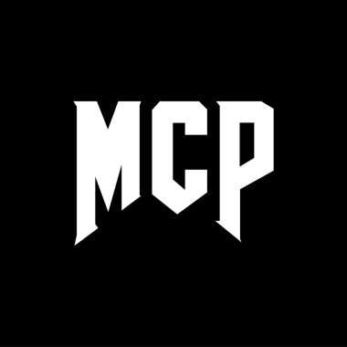 Teknoloji şirketi için MCP harf logosu tasarımı. MCP logo tasarımı siyah ve beyaz renk kombinasyonu. MCP logosu, MCP vektörü, MCP tasarımı, MCP simgesi, MCP alfabesi. MCP tipografi logosu tasarımı.