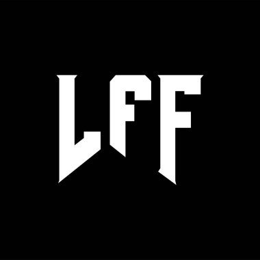 Teknoloji şirketi için LFF mektup logosu tasarımı. LFF logo tasarımı siyah ve beyaz renk kombinasyonu. LFF logosu, LFF vektörü, LFF tasarımı, LFF simgesi, LFF alfabesi. LFF tipografi logosu tasarımı.