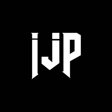 Teknoloji şirketi için IJP mektup logosu tasarımı. IJP logosu siyah-beyaz renk kombinasyonu tasarladı. IJP logosu, IJP vektörü, IJP tasarımı, IJP simgesi, IJP alfabesi. IJP tipografi logosu tasarımı.