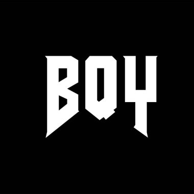 Teknoloji şirketi için BQY harf logosu tasarımı. BQY logo tasarımı siyah ve beyaz renk kombinasyonu. BQY logosu, BQY vektörü, BQY tasarımı, BQY simgesi, BQY alfabesi. BQY tipografi logosu tasarımı.