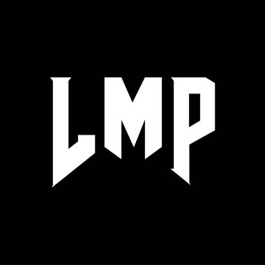 Teknoloji şirketi için LMP harf logosu tasarımı. LMP logo tasarımı siyah ve beyaz renk kombinasyonu. LMP logosu, LMP vektörü, LMP tasarımı, LMP simgesi, LMP alfabesi. LMP tipografi logosu tasarımı.