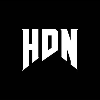 Teknoloji şirketi için HDN harf logosu tasarımı. HDN logo tasarımı siyah ve beyaz renk kombinasyonu. HDN logosu, HDN vektörü, HDN tasarımı, HDN simgesi, HDN alfabesi. HDN tipografi logosu tasarımı.