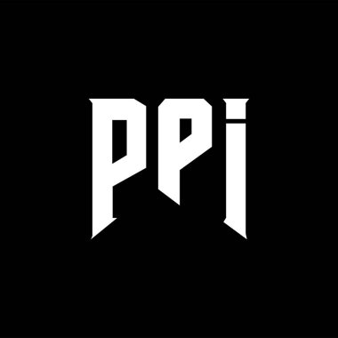 Teknoloji şirketi için PPI mektup logosu tasarımı. PPI logo tasarımı siyah ve beyaz renk kombinasyonu. PPI logosu, PPI vektörü, PPI tasarımı, PPI simgesi, PPI alfabesi. PPI tipografi logosu tasarımı.