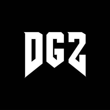 Teknoloji şirketi için DGZ harf logosu tasarımı. DGZ logo tasarımı siyah ve beyaz renk kombinasyonu. DGZ logosu, DGZ vektörü, DGZ tasarımı, DGZ simgesi, DGZ alfabesi. DGZ tipografi logosu tasarımı.