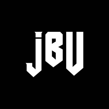 JBU letter logo design for technology company. JBU logo design black and white color combination. JBU logo, JBU vector, JBU design, JBU icon, JBU alphabet. JBU typography logo design. clipart