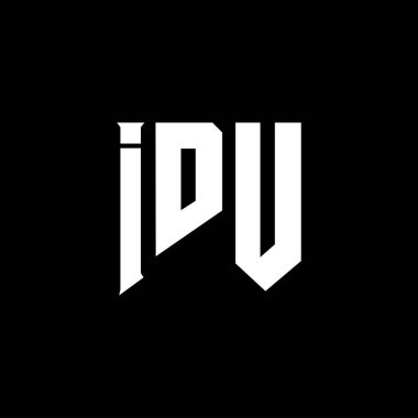 Teknoloji şirketi için IDU mektup logosu tasarımı. IDU logosu siyah-beyaz renk kombinasyonu tasarladı. IDU logosu, IDU vektörü, IDU tasarımı, IDU simgesi, IDU alfabesi. IDU tipografi logosu tasarımı.