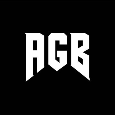 Teknoloji şirketi için AGB harf logosu tasarımı. AGB logo tasarımı siyah ve beyaz renk kombinasyonu. AGB logosu, AGB vektörü, AGB tasarımı, AGB simgesi, AGB alfabesi. AGB tipografi logosu tasarımı.