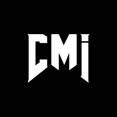 Teknoloji şirketi için CMI harf logosu tasarımı. CMI logo tasarımı siyah ve beyaz renk kombinasyonu. CMI logosu, CMI vektörü, CMI tasarımı, CMI simgesi, CMI alfabesi. CMI tipografi logosu tasarımı.