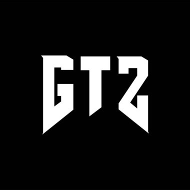 Teknoloji şirketi için GTZ harf logosu tasarımı. GTZ logo tasarımı siyah ve beyaz renk kombinasyonu. GTZ logosu, GTZ vektörü, GTZ tasarımı, GTZ simgesi, GTZ alfabesi. GTZ tipografi logosu tasarımı.