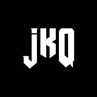 Teknoloji şirketi için JKQ mektup logosu tasarımı. JKQ logo tasarımı siyah ve beyaz renk kombinasyonu. JKQ logosu, JKQ vektörü, JKQ tasarımı, JKQ simgesi, JKQ alfabesi. JKQ tipografi logosu tasarımı.