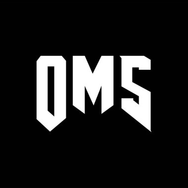 Teknoloji şirketi için OMS mektup logosu tasarımı. OMS logosu siyah ve beyaz renk kombinasyonu tasarladı. OMS logosu, OMS vektörü, OMS tasarımı, OMS simgesi, OMS alfabesi. OMS tipografi logosu tasarımı.