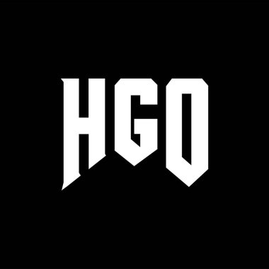 Teknoloji şirketi için HGO mektup logosu tasarımı. HGO logosu siyah-beyaz renk kombinasyonu tasarladı. HGO logosu, HGO vektörü, HGO tasarımı, HGO simgesi, HGO alfabesi. HGO tipografi logosu tasarımı.