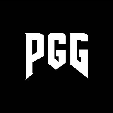 Teknoloji şirketi için PGG harf logosu tasarımı. PGG logo tasarımı siyah ve beyaz renk kombinasyonu. PGG logosu, PGG vektörü, PGG tasarımı, PGG simgesi, PGG alfabesi. PGG tipografi logo tasarımı.