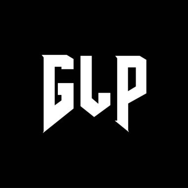 Teknoloji şirketi için GLP harf logosu tasarımı. GLP logo tasarımı siyah ve beyaz renk kombinasyonu. GLP logosu, GLP vektörü, GLP tasarımı, GLP simgesi, GLP alfabesi. GLP tipografi logosu tasarımı.