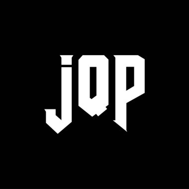 Teknoloji şirketi için JQP harf logosu tasarımı. JQP logo tasarımı siyah ve beyaz renk kombinasyonu. JQP logosu, JQP vektörü, JQP tasarımı, JQP simgesi, JQP alfabesi. JQP tipografi logosu tasarımı.