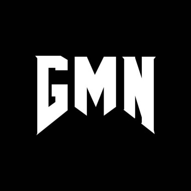 Teknoloji şirketi için GMN harf logosu tasarımı. GMN logo tasarımı siyah ve beyaz renk kombinasyonu. GMN logosu, GMN vektörü, GMN tasarımı, GMN simgesi, GMN alfabesi. GMN tipografi logosu tasarımı.