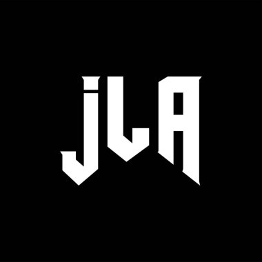 Teknoloji şirketi için JLA mektup logosu tasarımı. JLA logo tasarımı siyah ve beyaz renk kombinasyonu. JLA logosu, JLA vektörü, JLA tasarımı, JLA simgesi, JLA alfabesi. JLA tipografi logosu tasarımı.